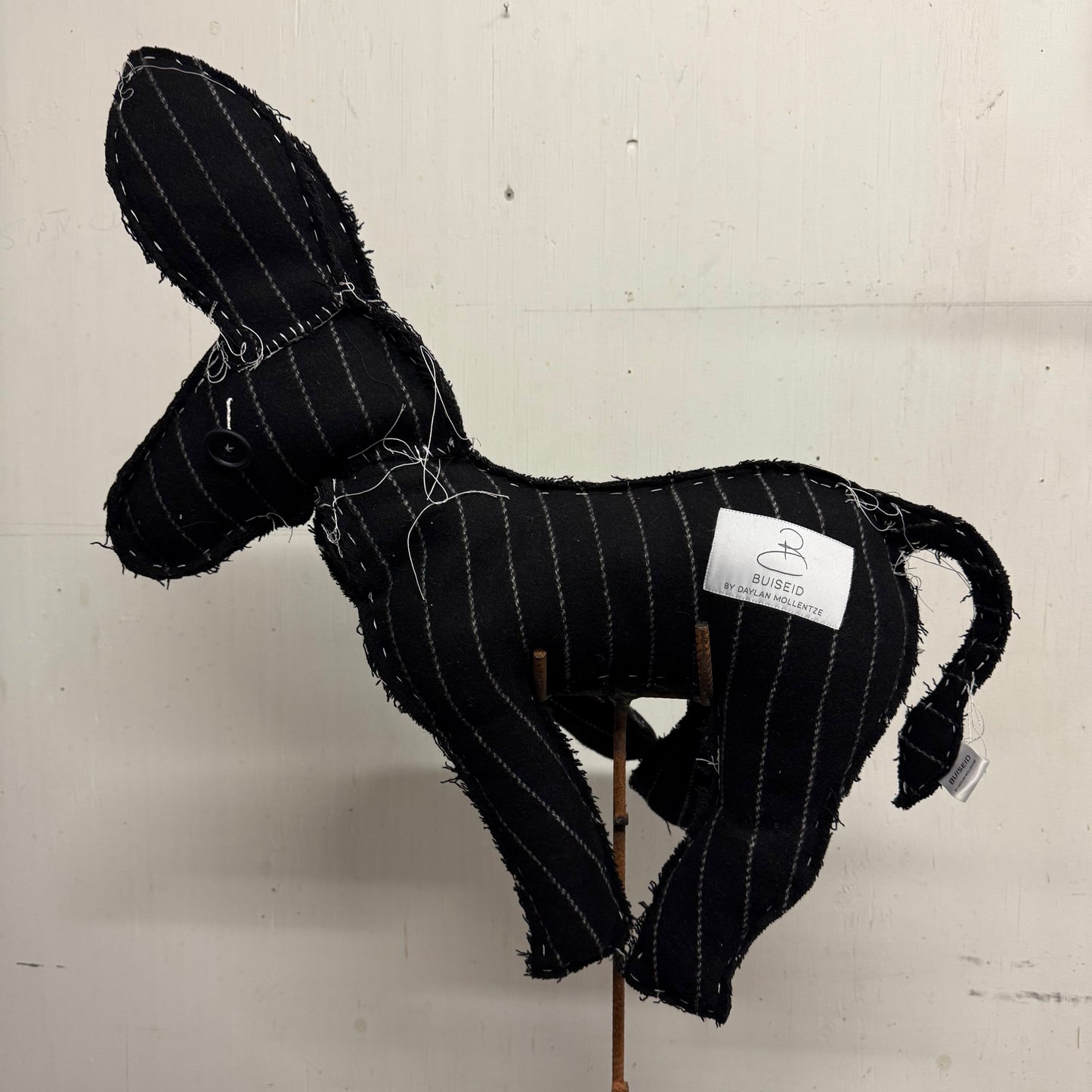 Wool Stripe Stuffed Donkey
