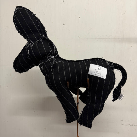 Wool Stripe Stuffed Donkey