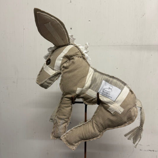 Floppy Linen Stuffed Donkey