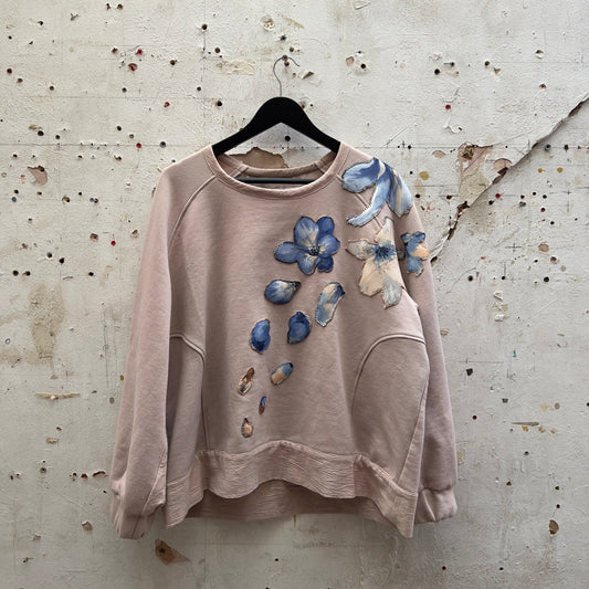 Blanket Stitch Floral Sweatshirt